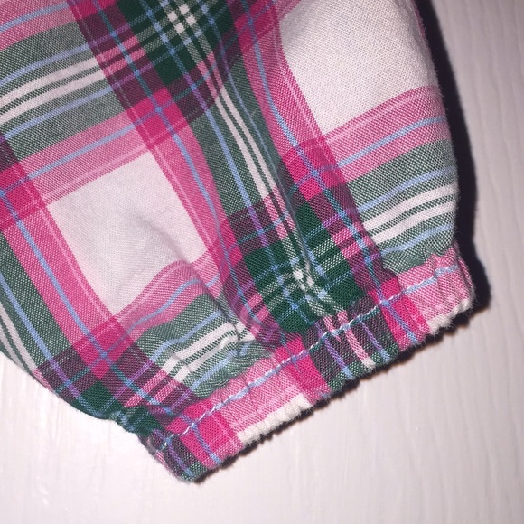 OshKosh B’Gosh Ruffled Box Plaid Blouse Shirt Top Size 18 M - Picture 6 of 8